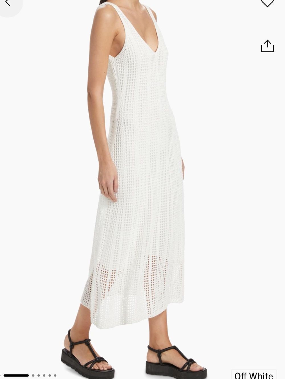 Vince Mesh Grid Godet Midi-Dress